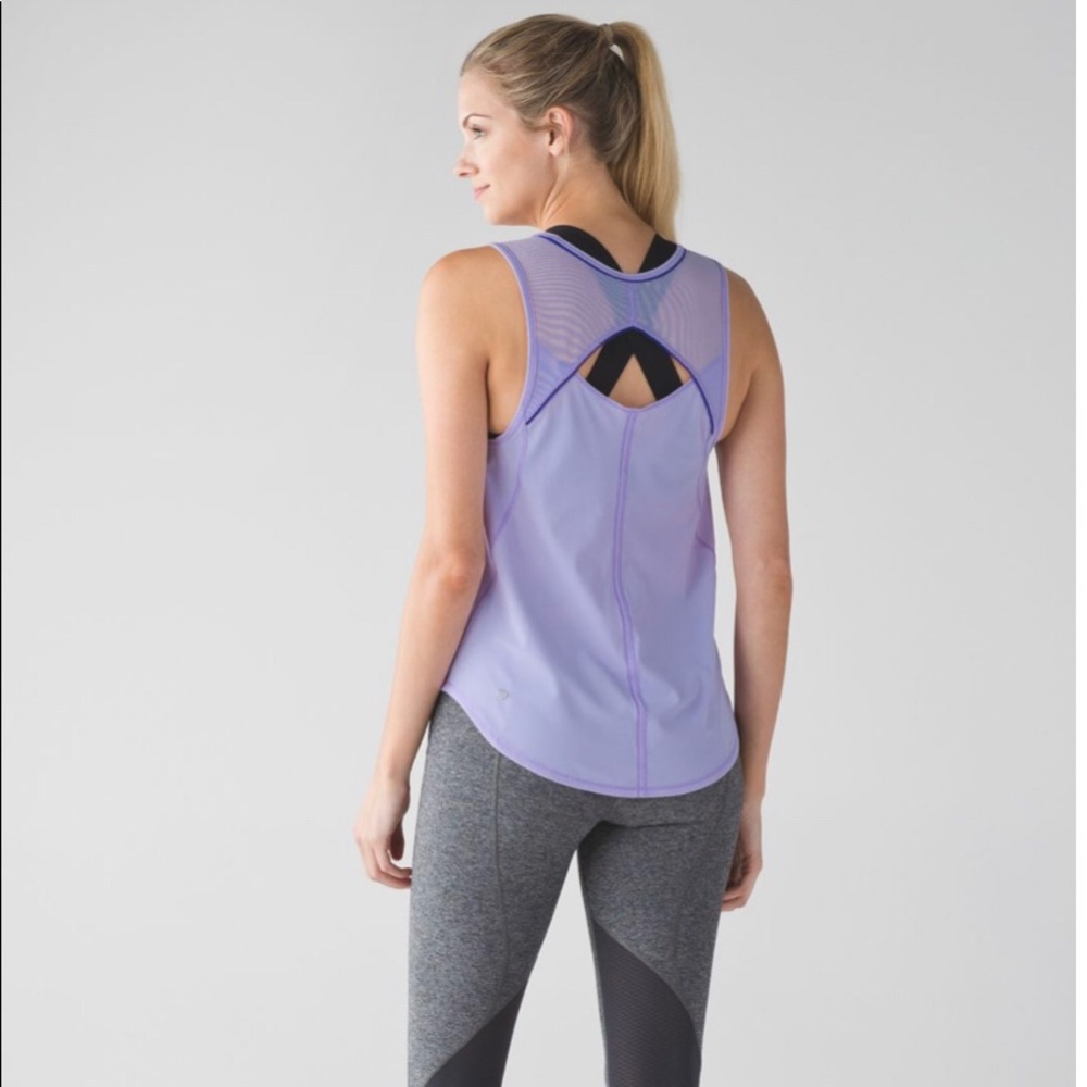 Lululemon sculpt tank in lilac